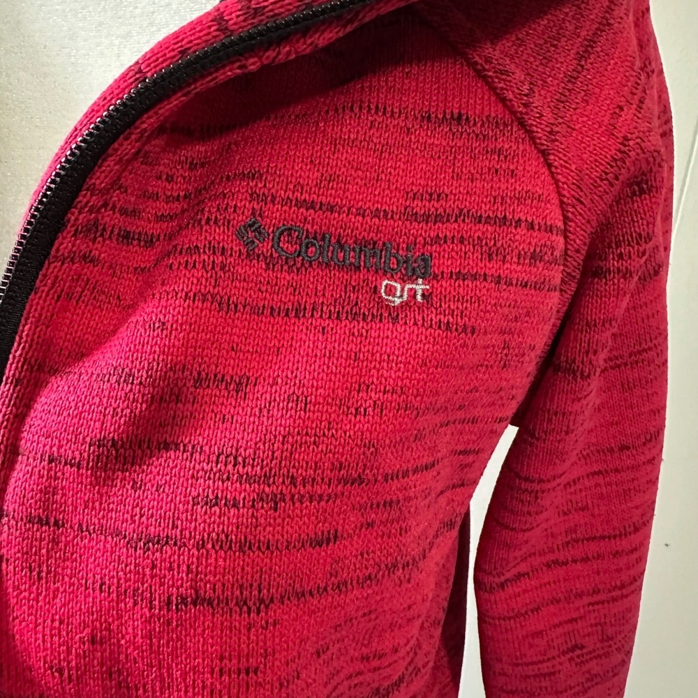 Columbia Full Zip Fleece Jacket Women's Medium Pink Black Heathered‎ Outdoor - Picture 4 of 8